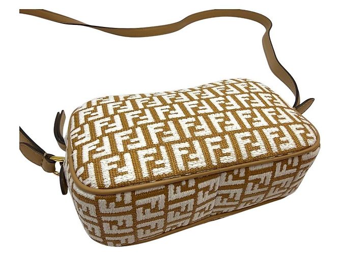 Fendi Borsa a tracolla Camera Case Raffia Singilia Mini - vista 5