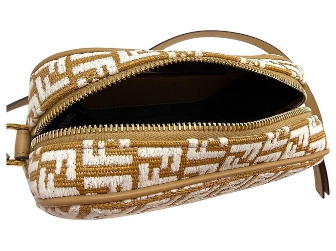 Fendi Borsa a tracolla Camera Case Raffia Singilia Mini - vista 7