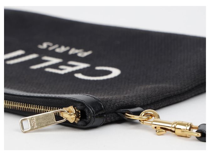 Pochette Céline Logo Marrón Algodón - vista 8