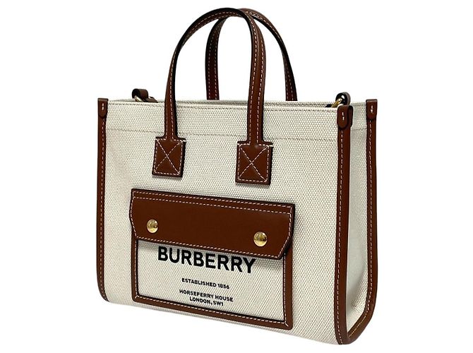 Burberry Borsa Freya Mini Tote e Borsa a Tracolla - vista 3