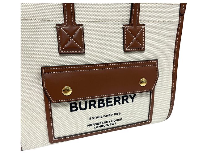 Burberry Borsa Freya Mini Tote e Borsa a Tracolla - vista 4