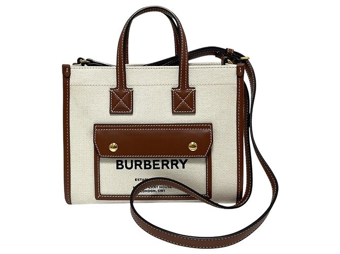 Burberry Borsa Freya Mini Tote e Borsa a Tracolla - vista 7