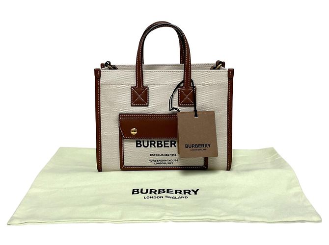 Burberry Borsa Freya Mini Tote e Borsa a Tracolla - vista 8