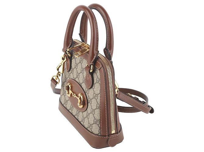 Gucci Mini Borsa a Tracolla GG Supreme Horsebit con Manico Superiore - vista 2