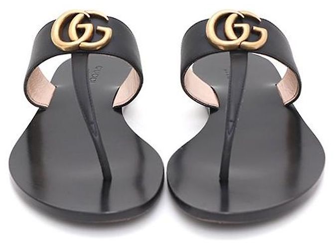Gucci Sandali Flip Flop da donna GG Marmont Decorative T-Strap - vista 2