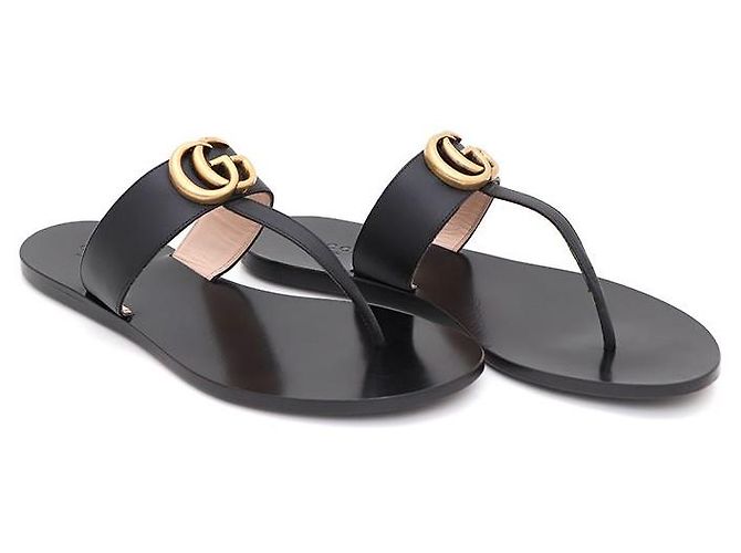Gucci Sandali Flip Flop da donna GG Marmont Decorative T-Strap - vista 3