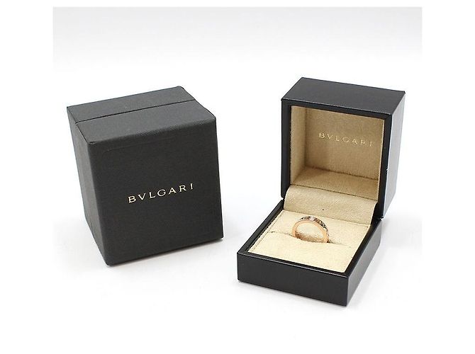 Bulgari Ring Pink Rose Gold New Bibi BB Diamond Essential Band Ring Size - Ansicht 2