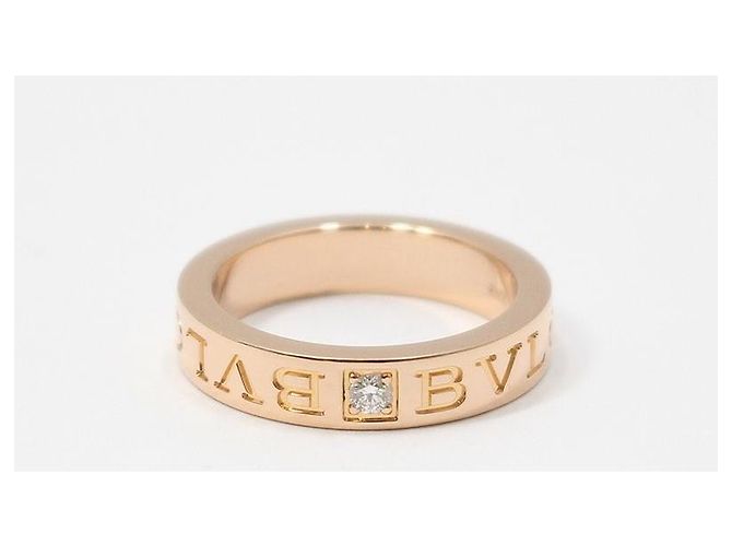 Bulgari Ring Pink Rose Gold New Bibi BB Diamond Essential Band Ring Size - Ansicht 3