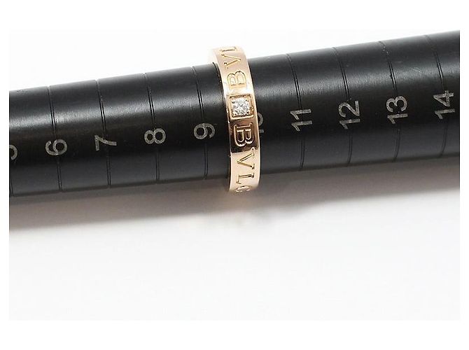 Bulgari Ring Pink Rose Gold New Bibi BB Diamond Essential Band Ring Size - Ansicht 6
