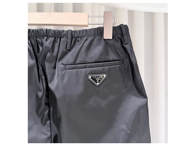 Prada Pantaloni in misto nylon con logo Triangle - vista 6