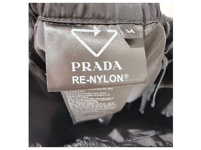 Prada Pantaloni in misto nylon con logo Triangle - vista 8