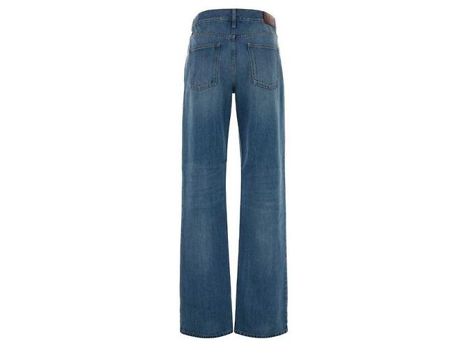 Gucci Pantalones de denim de algodón lavado blanqueado - vista 3