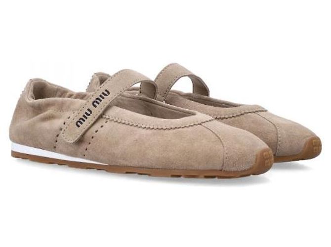 Miu Miu Ballerine Plume Suede - vista 3