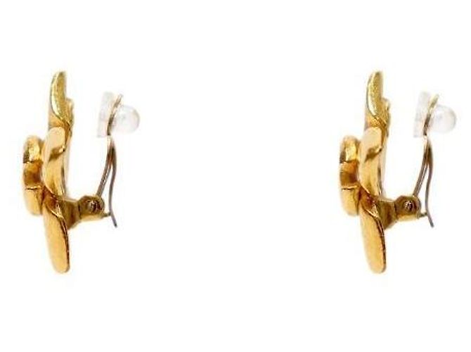Chanel Pendientes Flower CC Gold - vista 2
