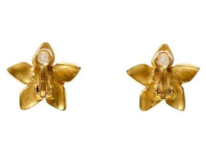 Chanel Pendientes Flower CC Gold - vista 3