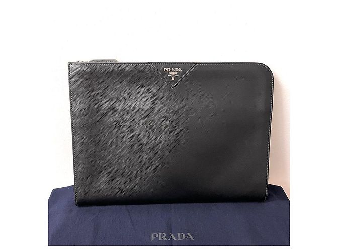 Prada Pochette Saffiano Black - vista 2