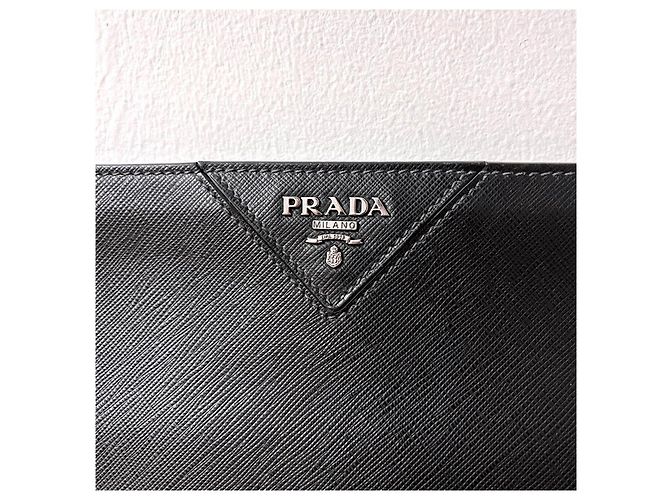 Prada Pochette Saffiano Black - vista 3
