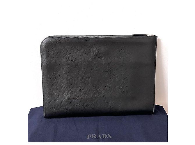 Prada Pochette Saffiano Black - vista 4