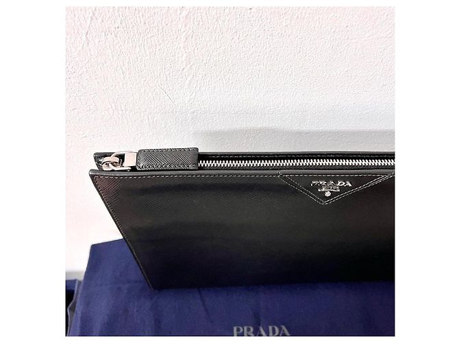 Prada Pochette Saffiano Black - vista 5
