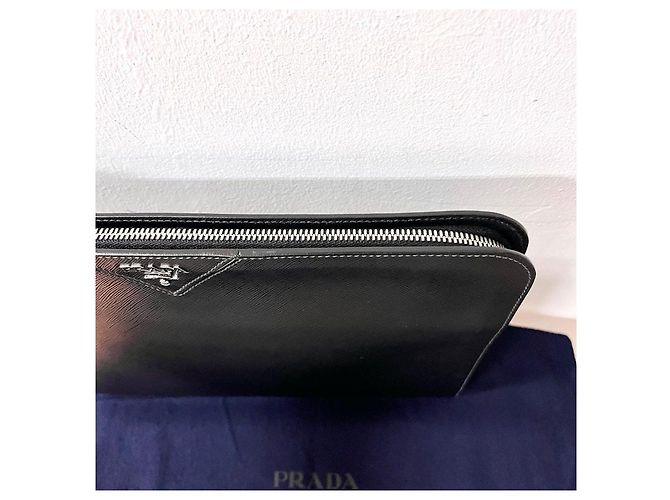Prada Pochette Saffiano Black - vista 6