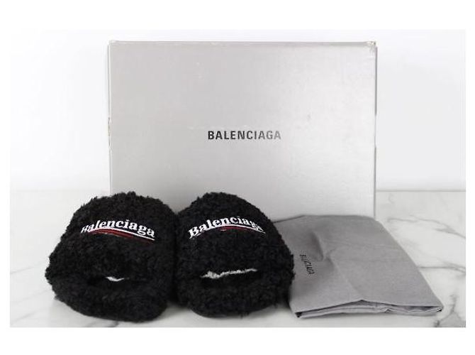 Balenciaga Plüsch-Slipper mit Wave-Logo - Ansicht 2