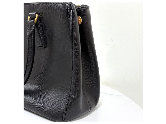 Prada Borsa Tote Saffiano Lux Borsa a Tracolla Nera - vista 10