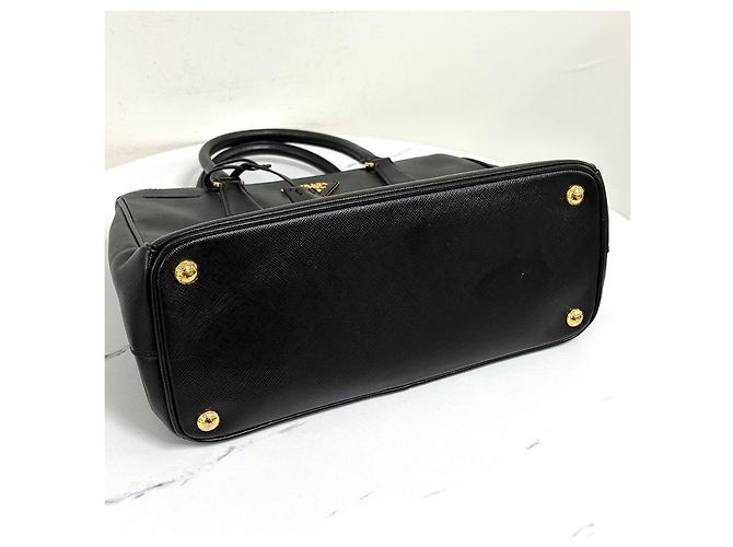 Prada Borsa Tote Saffiano Lux Borsa a Tracolla Nera - vista 12