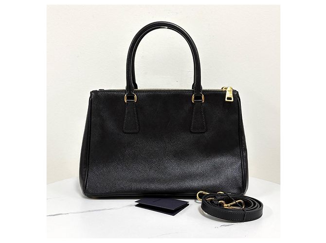 Prada Borsa Tote Saffiano Lux Borsa a Tracolla Nera - vista 4