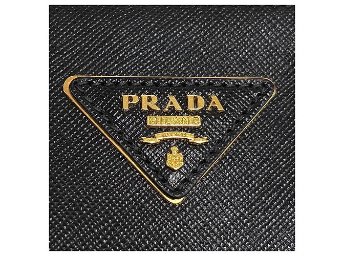 Prada Borsa Tote Saffiano Lux Borsa a Tracolla Nera - vista 9