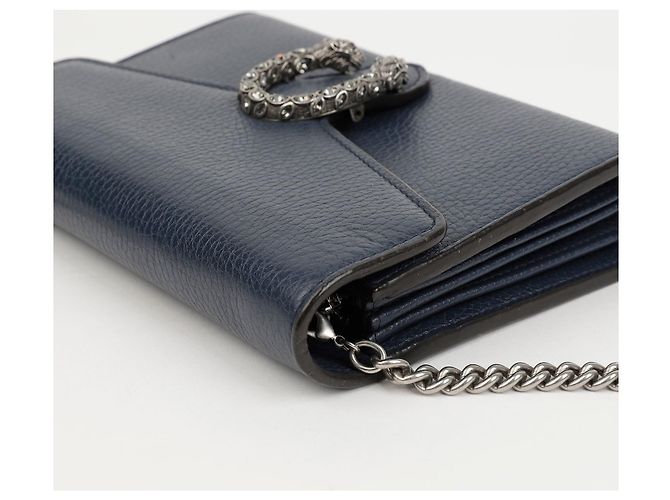 Gucci Borsa a tracolla Dionysus Small in pelle Navy - vista 10