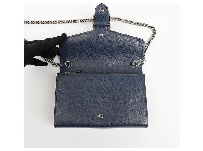 Gucci Borsa a tracolla Dionysus Small in pelle Navy - vista 11