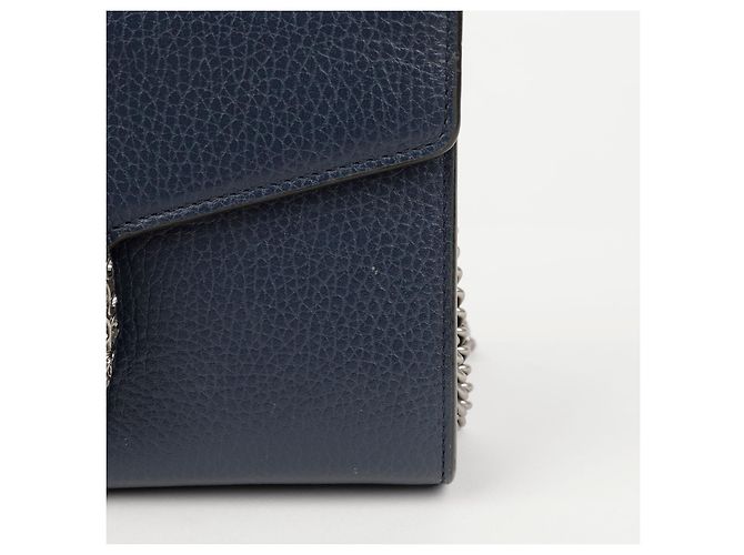 Gucci Borsa a tracolla Dionysus Small in pelle Navy - vista 3
