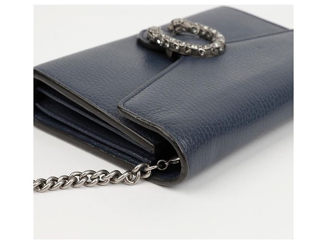 Gucci Borsa a tracolla Dionysus Small in pelle Navy - vista 9