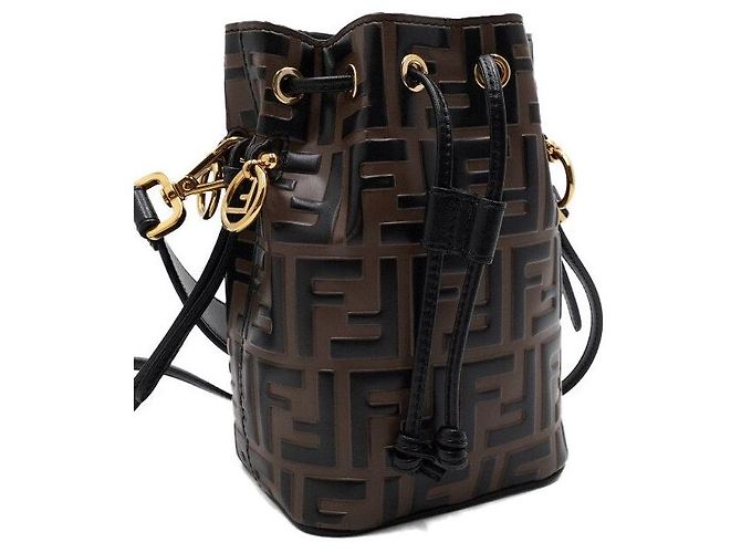 Fendi Mini Borsa Secchiello Montrezzo con Coulisse, Borsa a Tracolla e Crossbody - vista 10