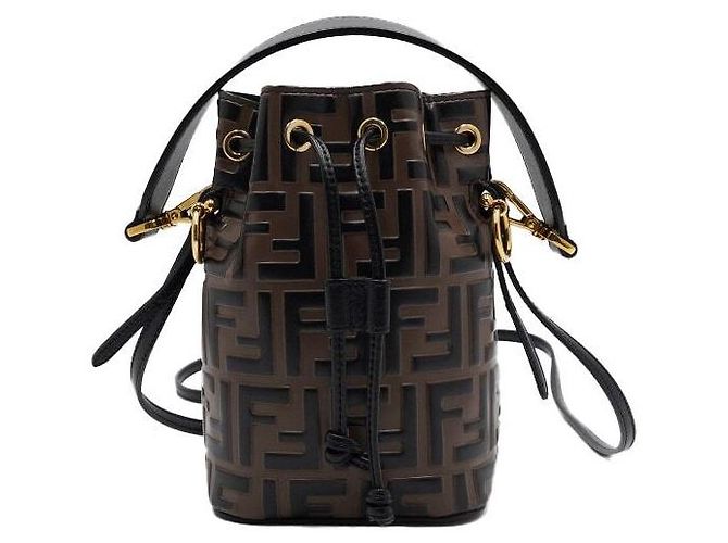 Fendi Mini Borsa Secchiello Montrezzo con Coulisse, Borsa a Tracolla e Crossbody - vista 2