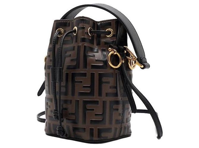 Fendi Mini Borsa Secchiello Montrezzo con Coulisse, Borsa a Tracolla e Crossbody - vista 3