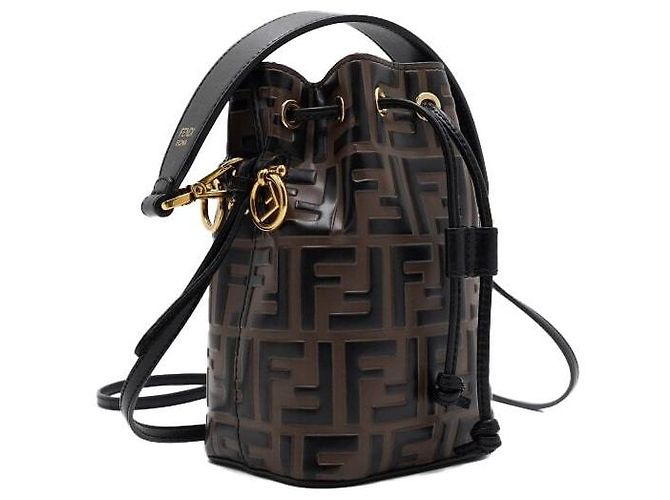 Fendi Mini Borsa Secchiello Montrezzo con Coulisse, Borsa a Tracolla e Crossbody - vista 4