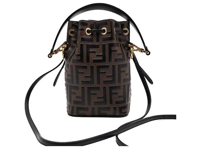 Fendi Mini Borsa Secchiello Montrezzo con Coulisse, Borsa a Tracolla e Crossbody - vista 5