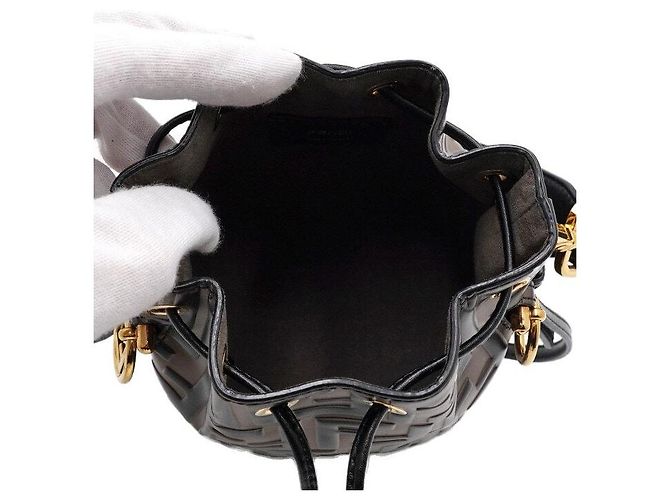 Fendi Mini Borsa Secchiello Montrezzo con Coulisse, Borsa a Tracolla e Crossbody - vista 6