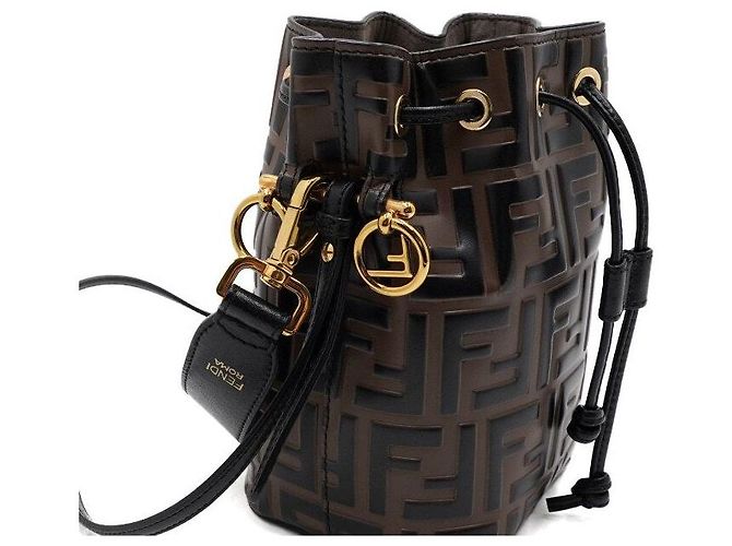 Fendi Mini Borsa Secchiello Montrezzo con Coulisse, Borsa a Tracolla e Crossbody - vista 8