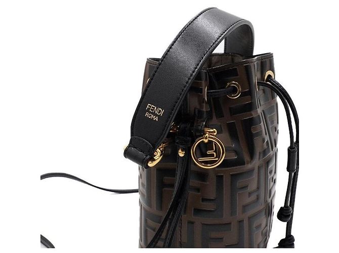 Fendi Mini Borsa Secchiello Montrezzo con Coulisse, Borsa a Tracolla e Crossbody - vista 9
