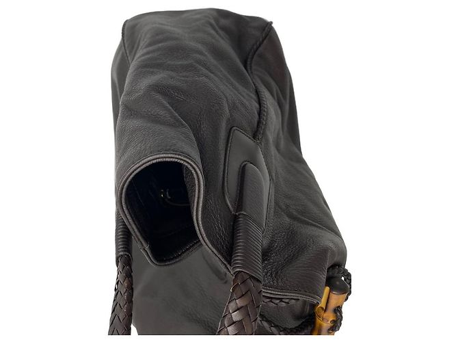 Bamboo Gucci Borsa Tote Grande con Manici in Bambù Nera - vista 18