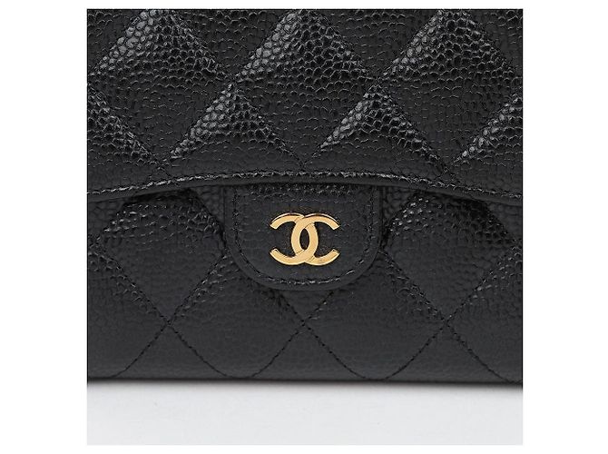 Chanel Portafoglio Classic Small Caviar Flap Nero - vista 3
