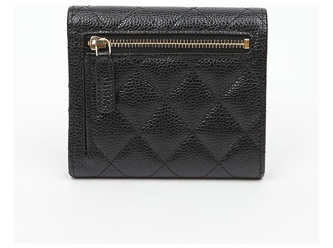 Chanel Portafoglio Classic Small Caviar Flap Nero - vista 4