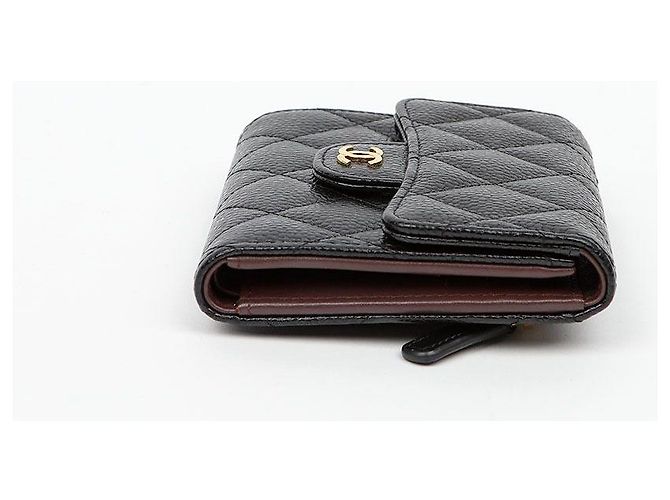 Chanel Portafoglio Classic Small Caviar Flap Nero - vista 5