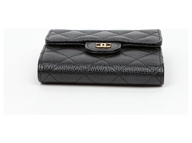 Chanel Portafoglio Classic Small Caviar Flap Nero - vista 6