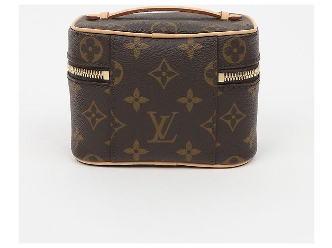 Louis Vuitton Nano Cosmetic Pouch Marrone Coated Canvas - vista 3
