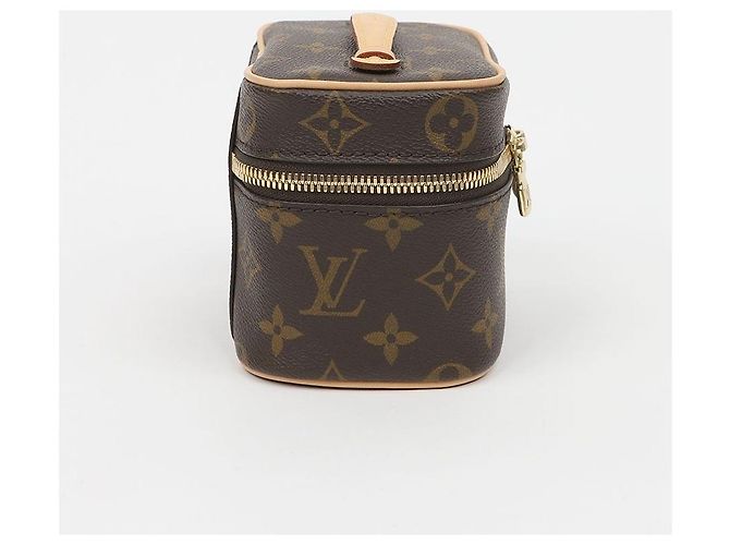 Louis Vuitton Nano Cosmetic Pouch Marrone Coated Canvas - vista 4
