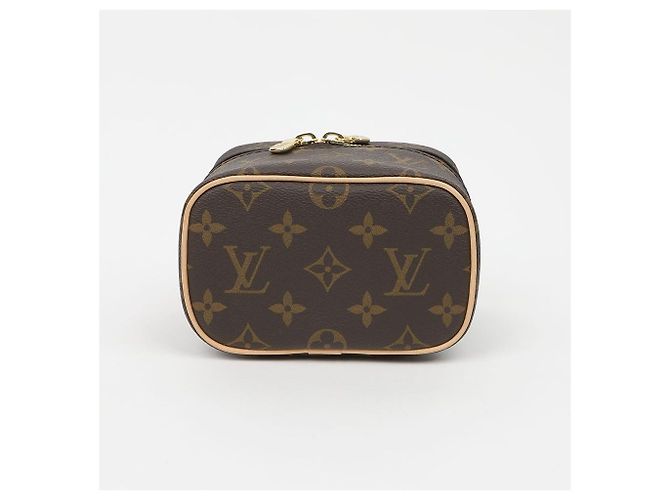 Louis Vuitton Nano Cosmetic Pouch Marrone Coated Canvas - vista 5