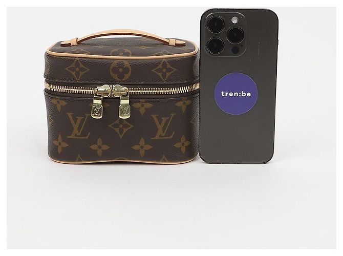 Louis Vuitton Nano Cosmetic Pouch Marrone Coated Canvas - vista 9
